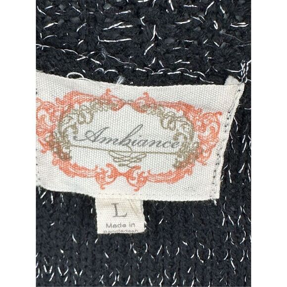 Ambiance black and white weaved jacket size L - Picture 2 of 5